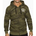 World Gym Army Camo Zip Hoodie camouflage 100 percent Cotton